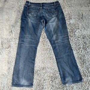 Almost Famous Jeans Womens Size 13 Distressed Straight Leg